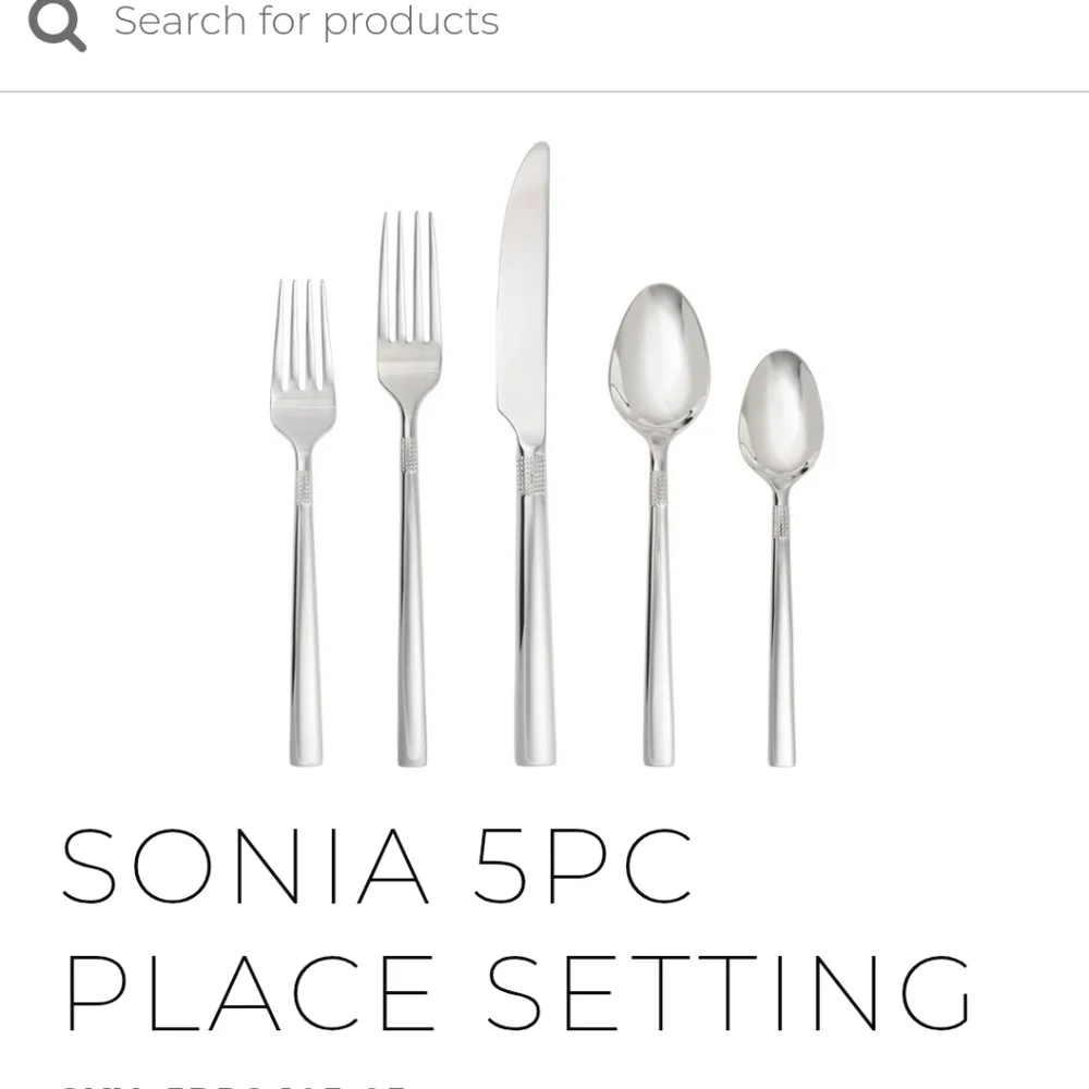 SONIA 5 Pc. Place Setting By Fortessa, Boxed, Retail Price $42.00US